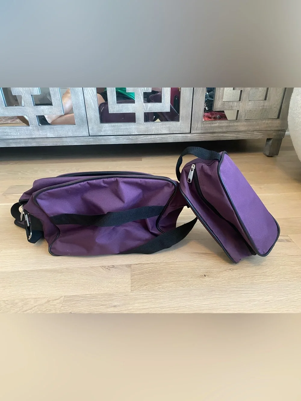 Matching Travel Toiletry Bag Set ✈️ Purple Cosmetic & Organizer Bags
